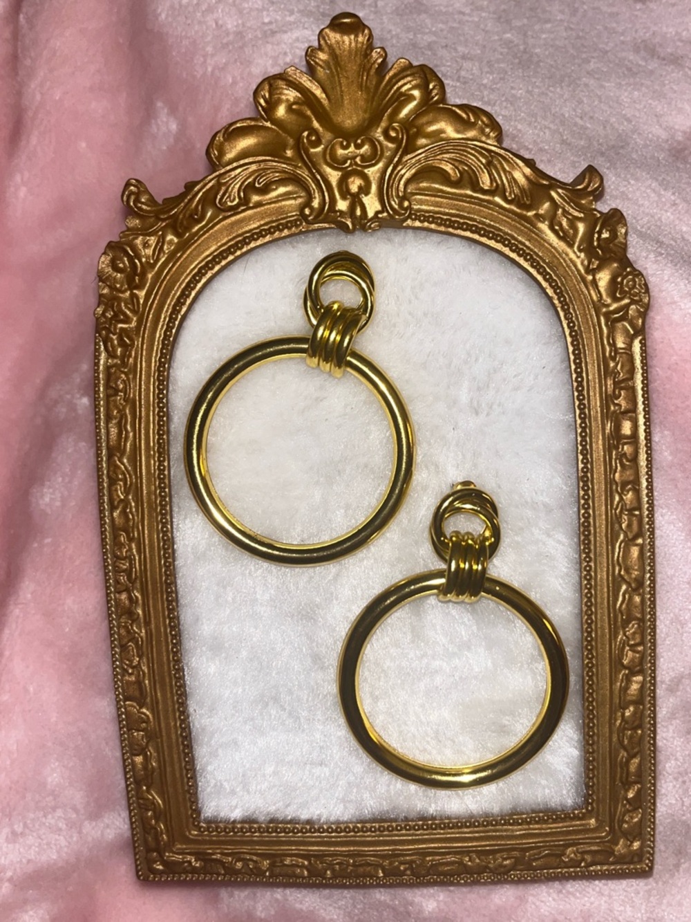 Gold Hoop Drop Earrings - Elegant Women Jewelry